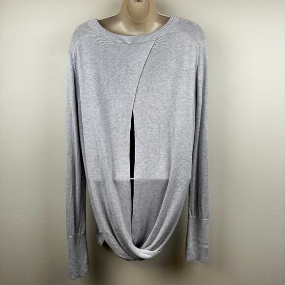 Lululemon Bring It Backbend Sweater in Heathered Alpine White Women's 8 Cashmere - Picture 7 of 14